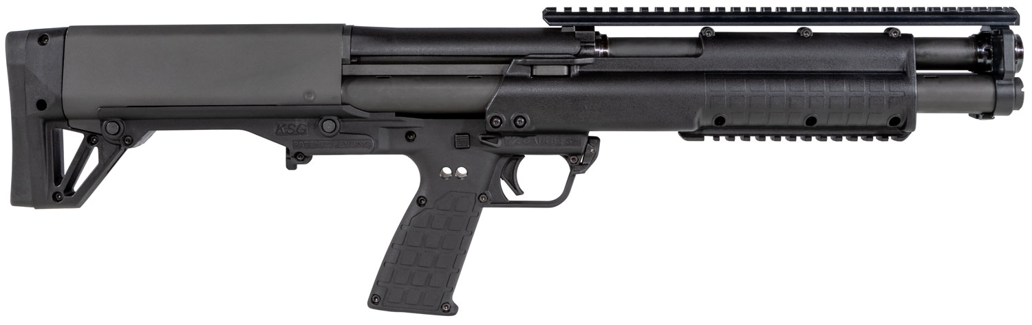Kel-Tec KSGBLK KSG Black 12 Gauge 18.50″ 3″ 14+1 Black Rec/Barrel Black Polymer Fixed Stock & Grip