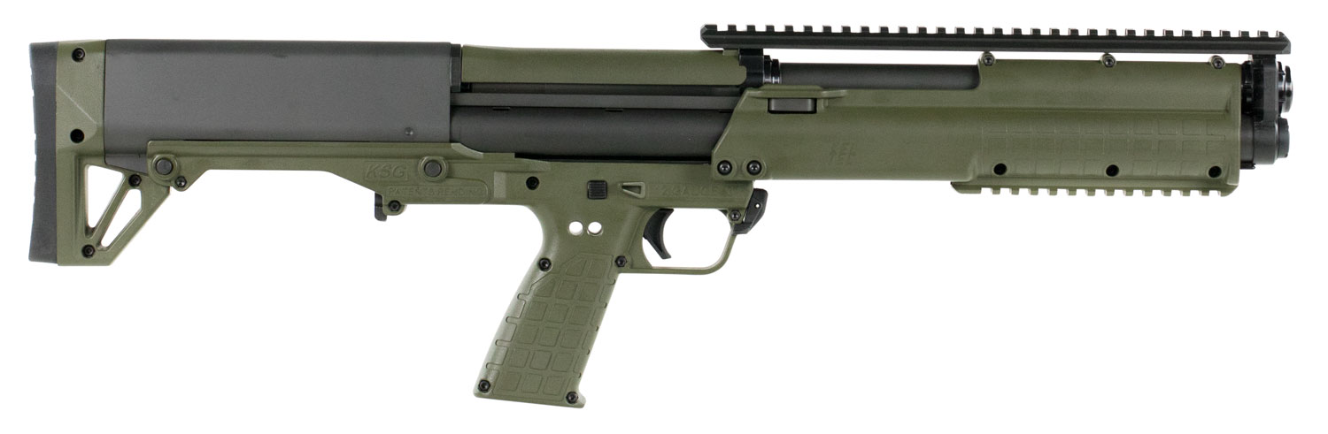 Kel-Tec KSGGRN KSG OD Green 12 Gauge 18.50″ 3″ 14+1 OD Green Rec/Barrel OD Green Polymer Fixed Stock & Grip