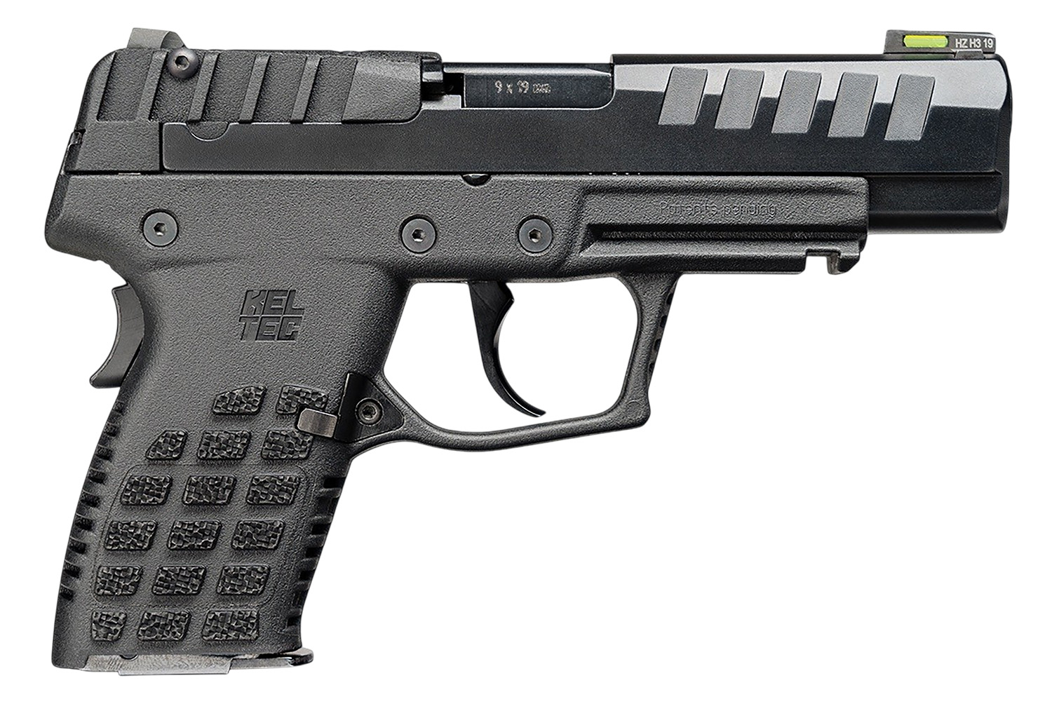 Kel-Tec P15BLKCA P15 *CA Compliant Compact Frame 9mm Luger 10+1 4″ Black Steel Barrel, Black Nitride Serrated Steel Slide, Black Polymer Frame w/Picatinny Rail, Black Stippled Grip, Ambidextrous