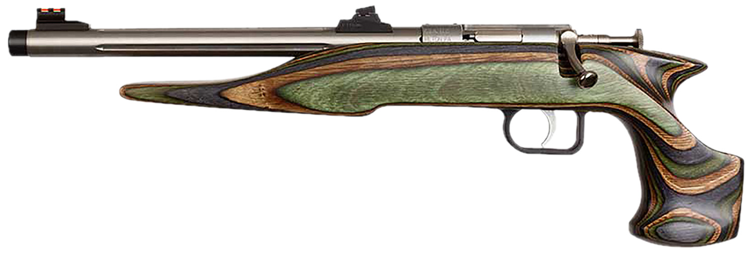 Chipmunk 41105 Hunter Adult 22 Mag 1rd 9″ Threaded Stainless Steel Single Shot Barrel, Camo Laminate Stock