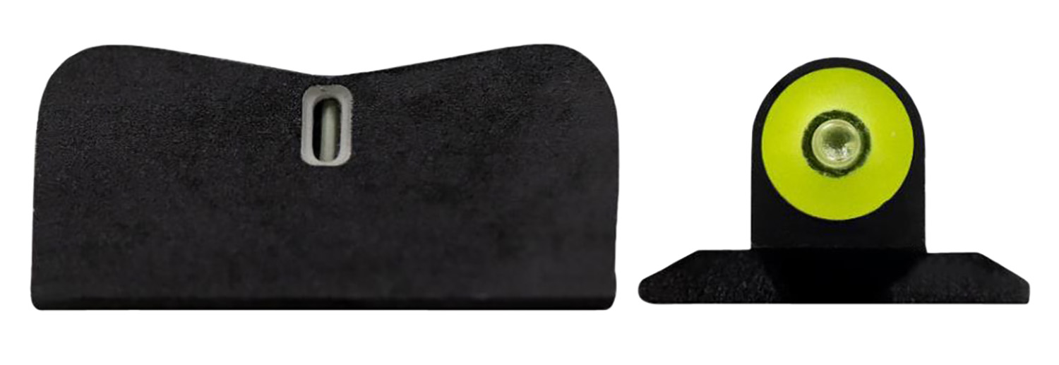 XS Sights SW0036P5Y DXT2 Big Dot Night Sights- Smith and Wesson Black | Green Tritium Yellow Outline Front Sight Green Tritium White Outline Bar Rear Sight