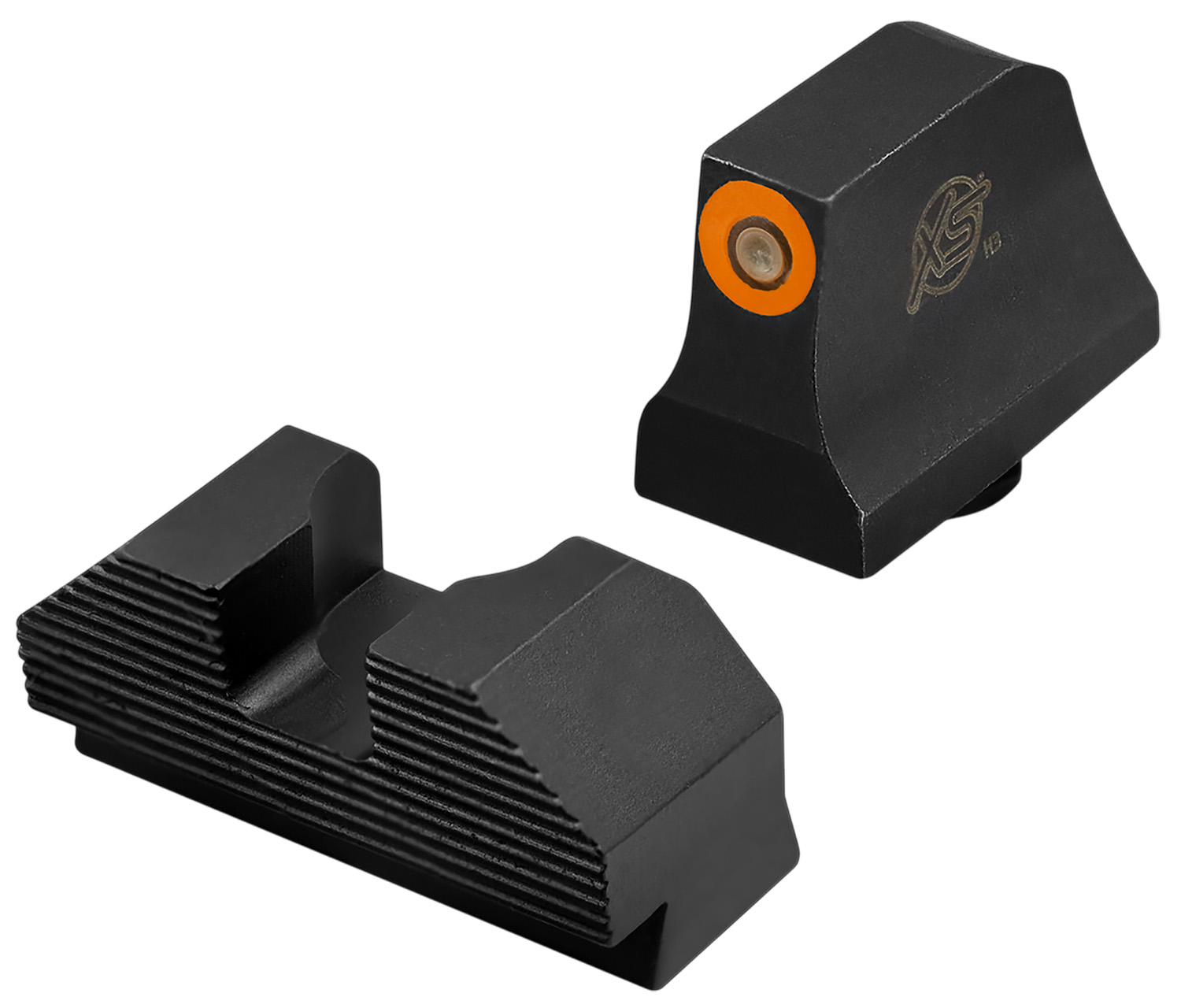 XS Sights GLM020P4N Minimalist Night Sight Set Orange Tritium Front/ Black Oxide Frame/ Compatible w/Glock