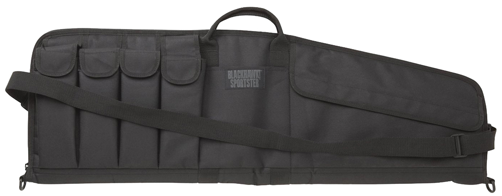 Blackhawk 74SG36BK Sportster Tactical Carbine Case 36″ Black 600D Polyester w/ PVC Laminate 4 Mag Pocket 2 Large Accessory Pockets