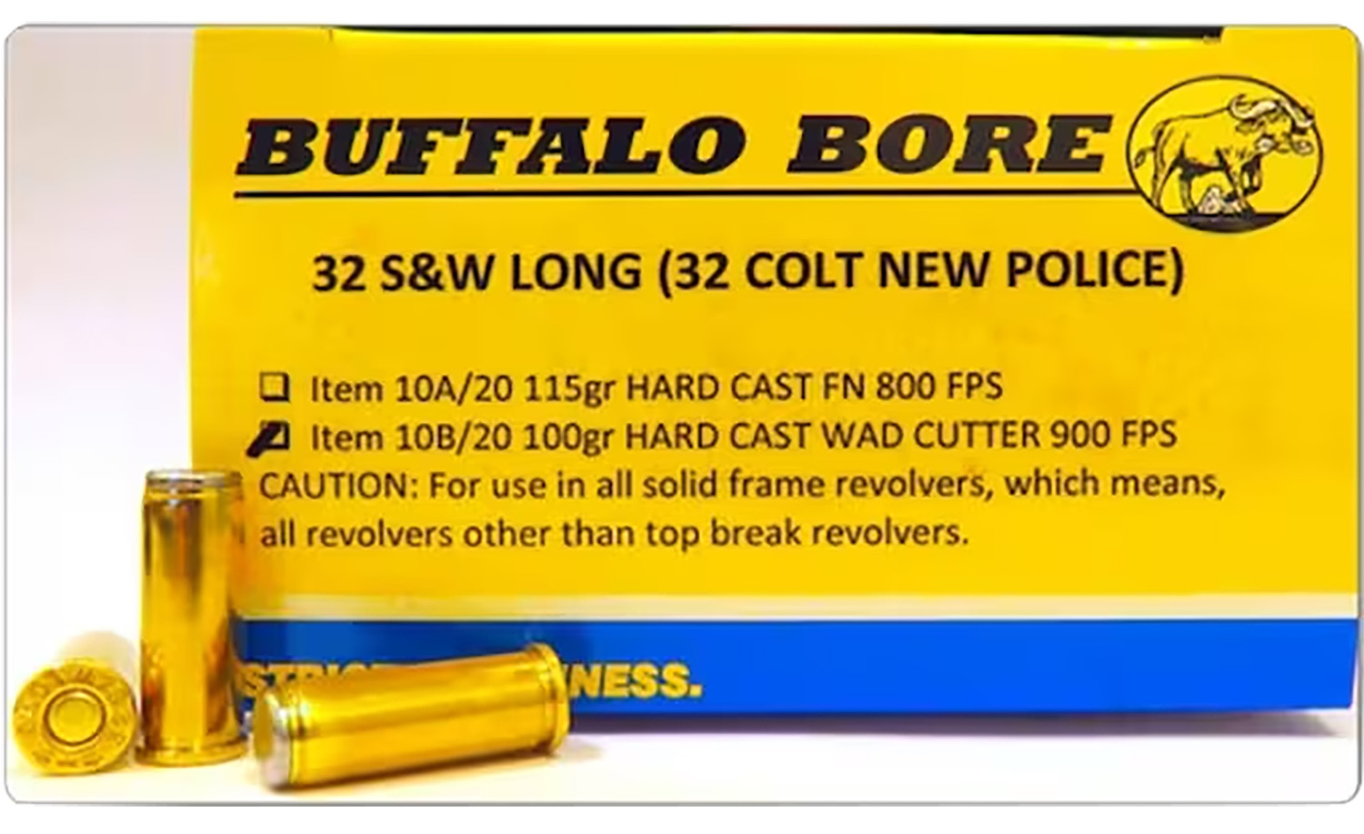 Buffalo Bore Ammunition 26B20 Personal Defense Strictly Business 460S&W Mag 360gr Lead Flat Nose 20 Per Box/12 Case