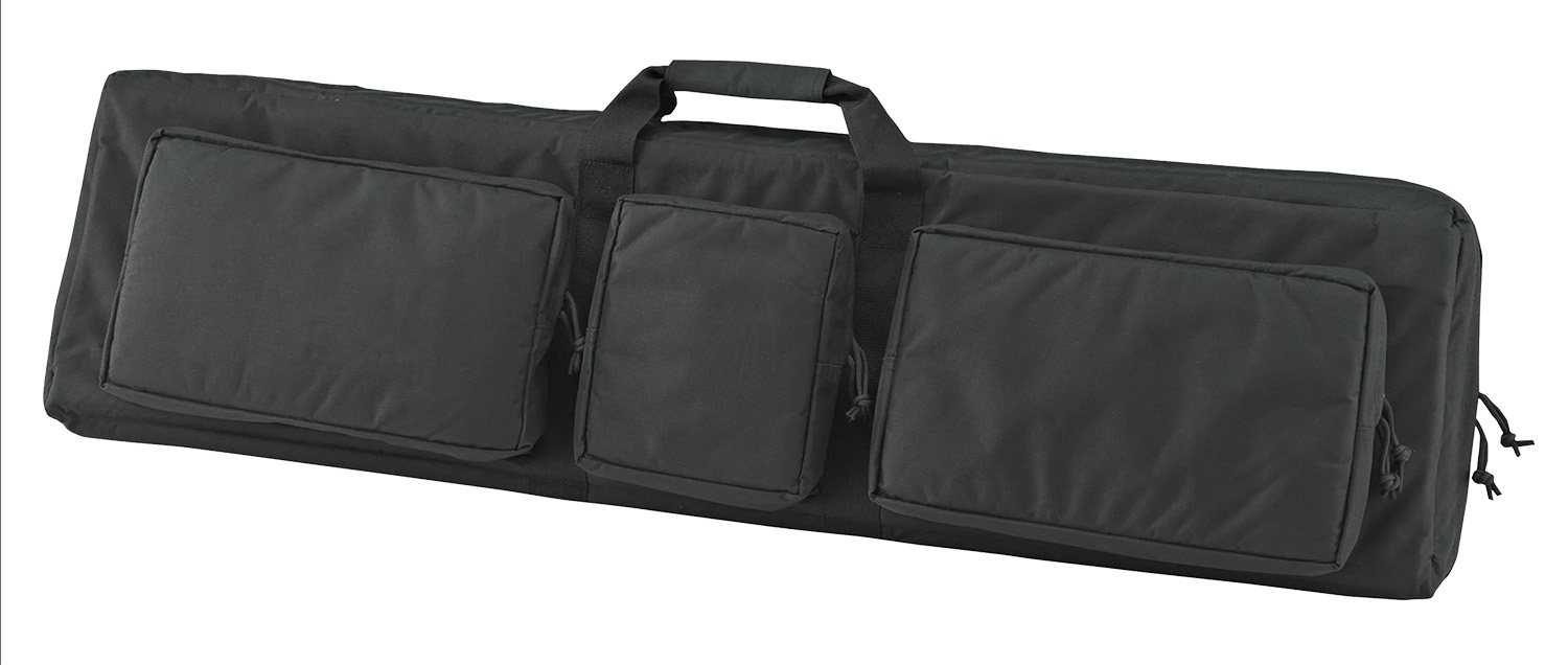 US PeaceKeeper P30049 3-Gun Case Water Resistant Black 600D Polyester w/ 3 Padded Pockets Zippered Handgun Case Webbing System & Thick Padding