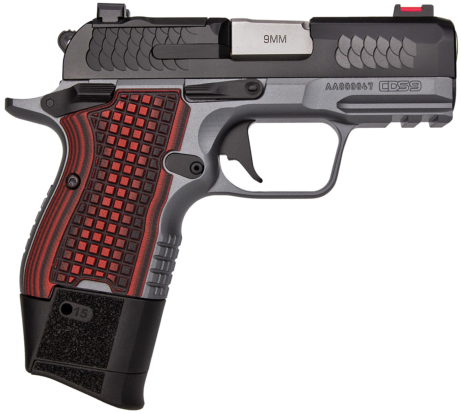 Kimber Mfg.,inc 3600003 CDS9  9mm 15rd 3.18″ Black KimPro II Optic Ready Stainless Steel Slide Gray KimPro II G10 Grip