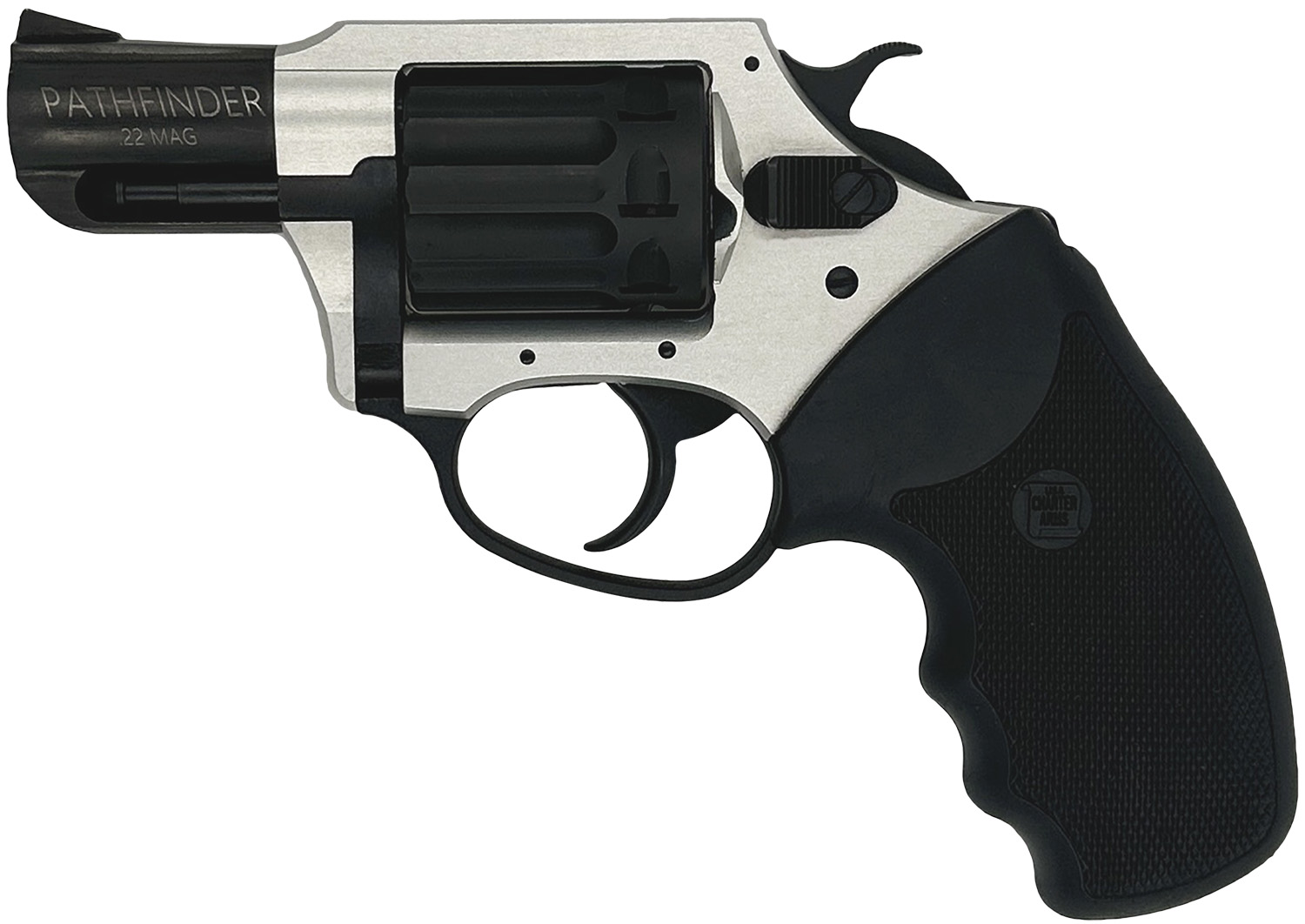Charter Arms 52329 Pathfinder Lite 22 Mag, 8 Shot 2″ Black Passivate Stainless Steel Barrel & Cylinder, Anodized Aluminum Frame w/Black Finger Grooved Rubber Grip, Exposed Hammer
