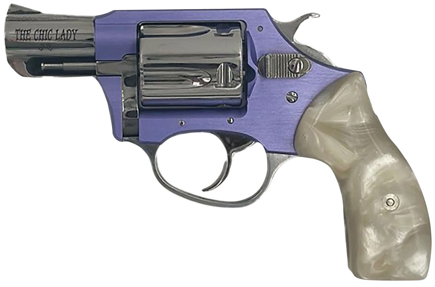 Charter Arms 53849 Undercover Lite Chic Lady Small 38 Special 5rd 2″ Stainless High Polished & Cylinder, Lavender Aluminum Frame, Pearl Grip, Exposed Hammer
