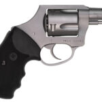 Charter Arms 74429 Boomer  Large 44 Special, 5 Shot 2″ Matte Stainless Steel Ported/Tapered Barrel, Matte Stainless Cylinder & Frame w/Black Finger Grooved Rubber Grip