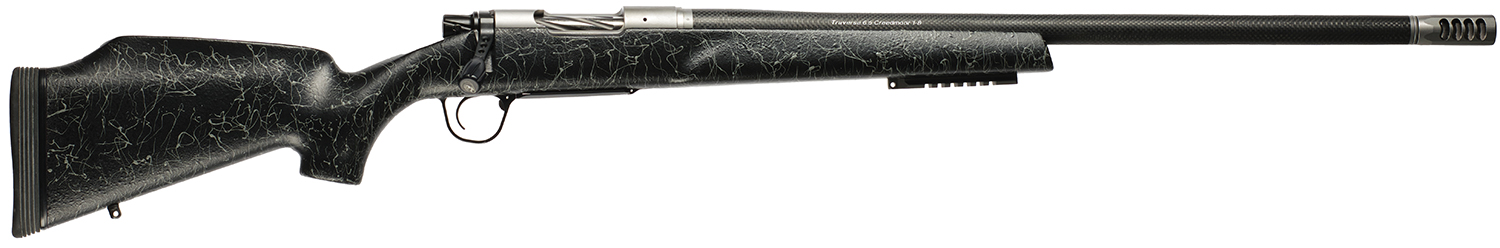 Christensen Arms 8011002000 Traverse 300 PRC 3+1 26″ Threaded Barrel, Natural Stainless, Black with Gray Webbing Stock