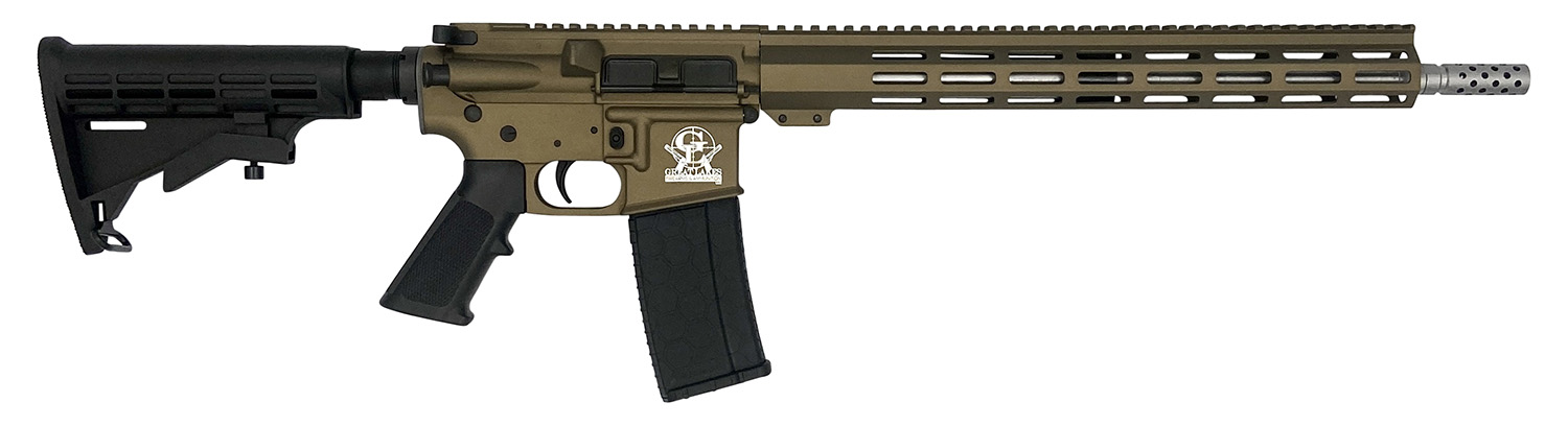 Great Lakes Firearms GL15223SSBRZ AR-15 223 Wylde 30+1 16″ Stainless Barrel, Bronze Cerakote Receiver, Full Picatinny Rail, Black Collapsible Stock, Polymer Grip