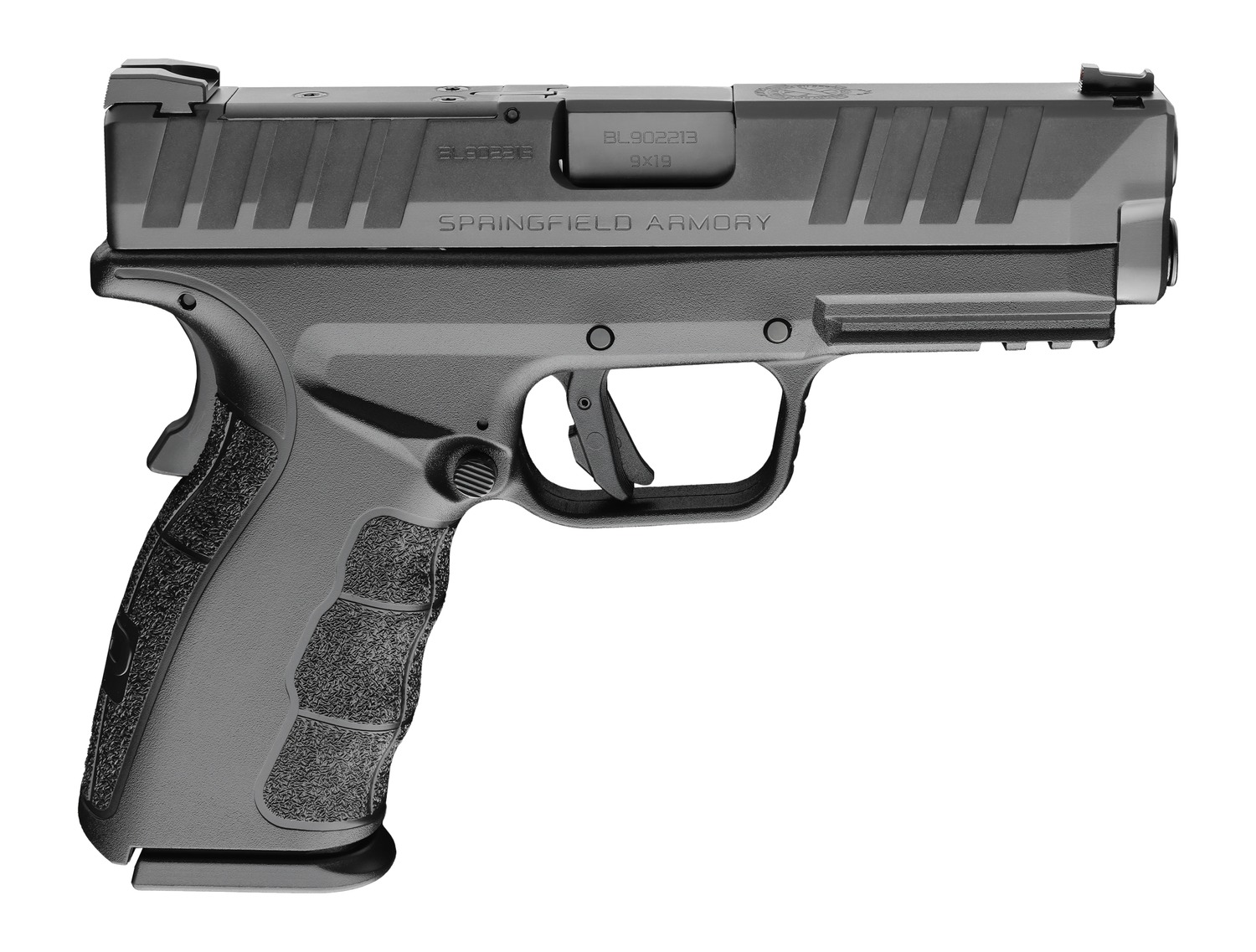Springfield Armory XDDG9101BM4 XD MOD4 9mm Luger 16+1 4″ Black Melonite Steel Barrel & Optic Ready/Serrated Slide, Black Polymer Frame w/Picatinny Rail, Textured Grip