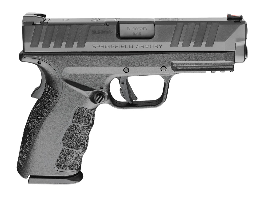 Springfield Armory XDDG9101BLCM4 XD MOD4 9mm Luger 10+1 4″ Black Melonite Steel Barrel & Optic Ready/Serrated Slide, Black Polymer Frame w/Picatinny Rail, Textured Grip