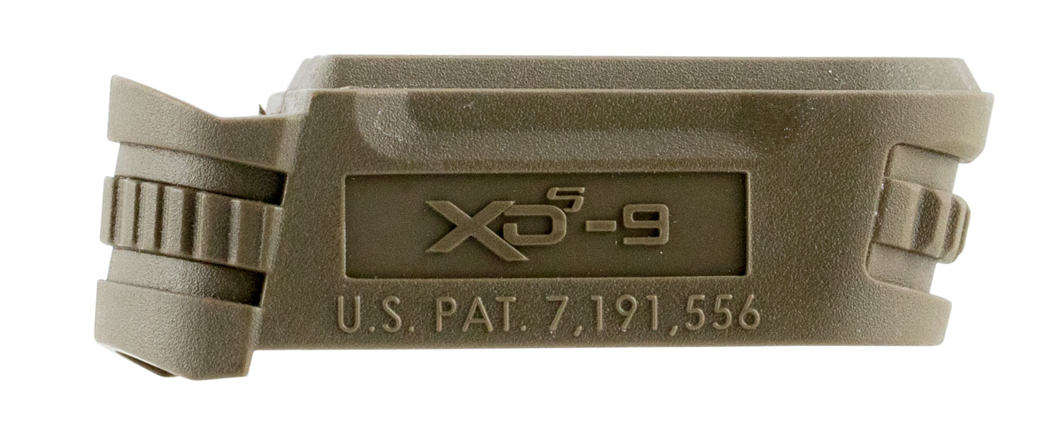Springfield Armory XDS5901MFDE Backstrap Sleeve made of Polymer with Flat Dark Earth Finish & 1 Piece Design for 9mm Luger Springfield XD-S with #1 Backstrap & 3.30″ Barrel