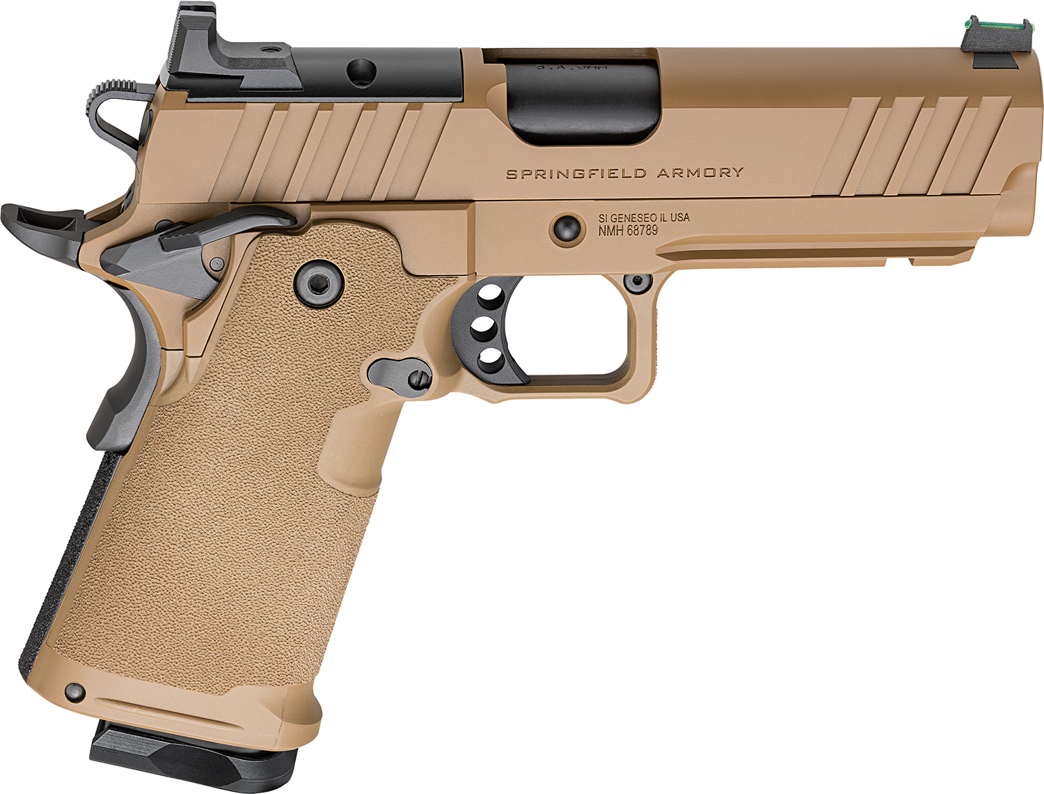 Springfield Armory PH9117AOSCBLC 1911 DS Prodigy 9mm 10+1 4.25″ Coyote Brown Cerakote Optic Ready Carbon Steel Slide Polymer Grip