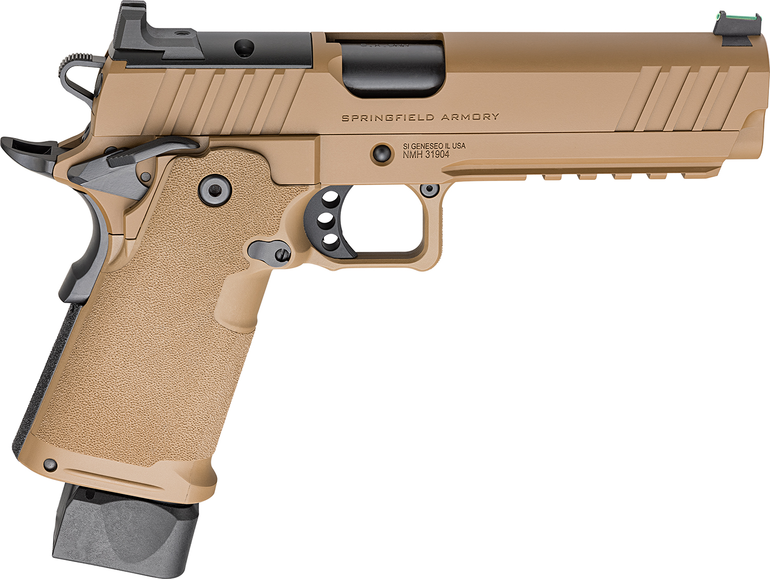 Springfield Armory PH9119AOSCB 1911 DS Prodigy 9mm 20+1 17+1 5″ Coyote Brown Cerakote Optic Ready Carbon Steel Slide Polymer Grip