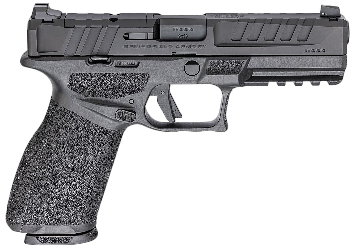 Springfield Armory EC9459BU15 Echelon Full Size 9mm Luger 15+1 4.50″ Black Melonite Steel Barrel & Steel Optic Ready/Serrated Slide, Black Polymer Frame w/Picatinny Rail, Textured Grip, Ambidextrous