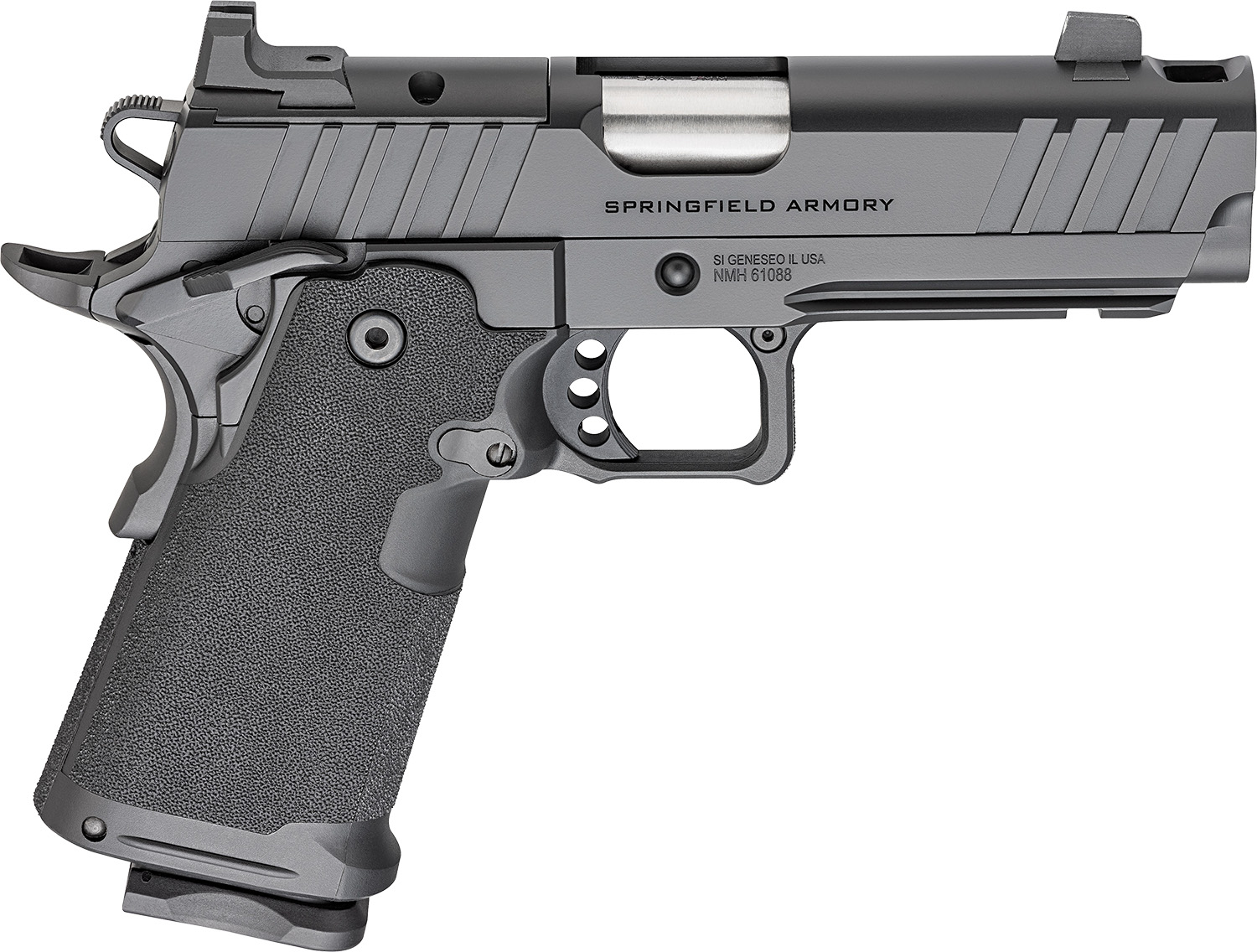 Springfield Armory PH9117AOSLCCOMP Prodigy DS 9mm Luger 10+1 4.25″ Stainless Match Grade Bull Barrel, Black Cerakote Optic Ready Carbon Steel Slide & Frame w/Beavertail, Black Polymer Grip