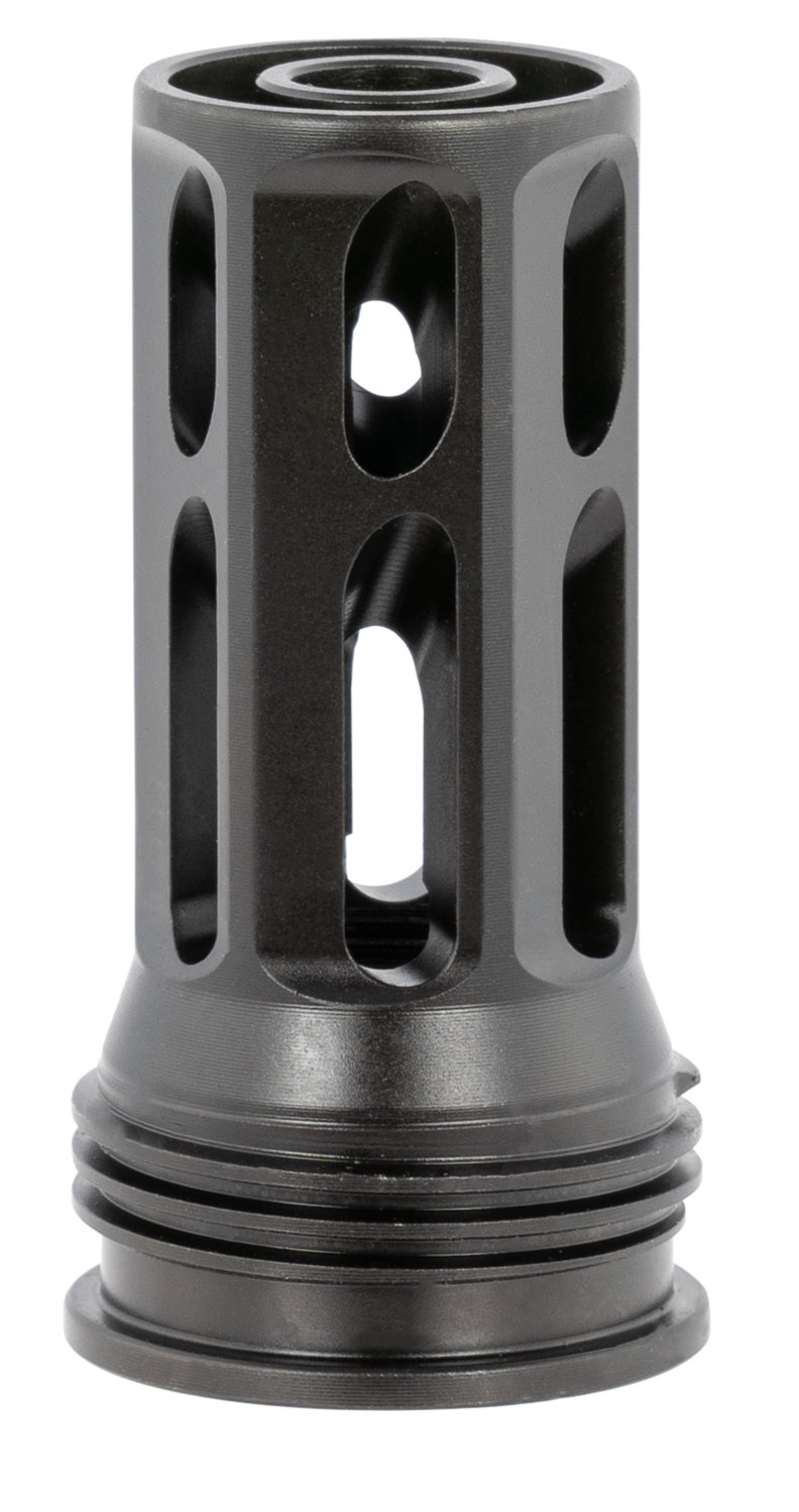 Huxwrx 1799 QD 762 Flash Hider Black with 5/8″-24 tpi Threads, 2.30″ OAL & 1.20″ Diameter for 30 Cal AR-Platform