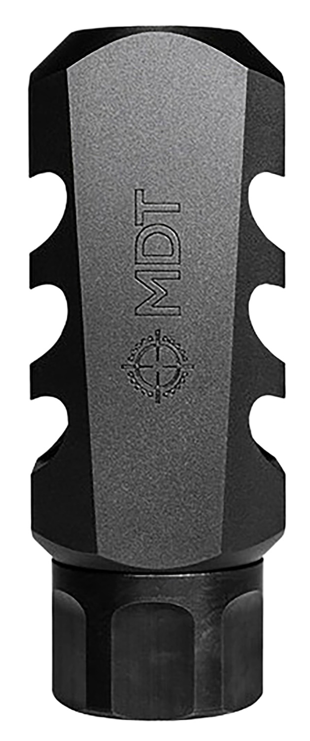 Mdt Sporting Goods Inc 103516BLK Elite Muzzle Brake 30 Cal (7.62mm), Black Steel, 3 Port, 5/8″-24 tpi