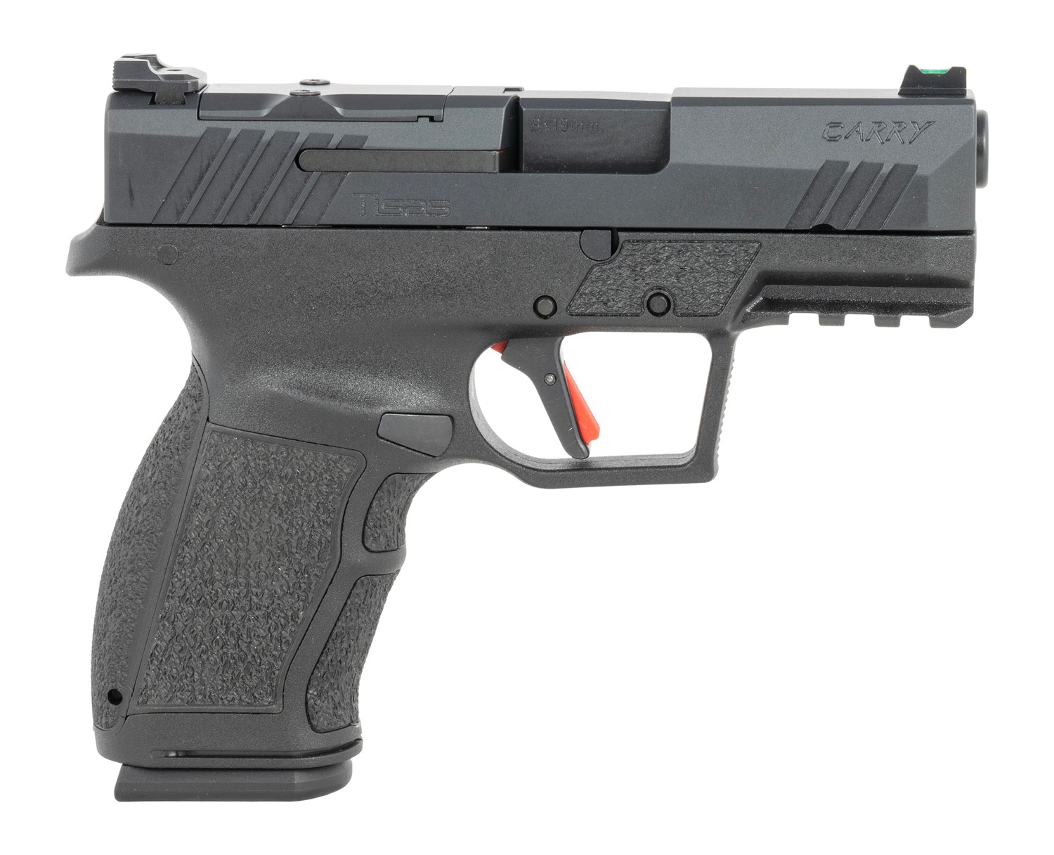 Tisas Arms 15000302 PX-9 Carry 9mm Luger 15+1 3.50″ Black Carbon Steel Optic Ready/Serrated Slide, Black Polymer Frame w/Picatinny Rail, Black Rubber Grip, RMR Footprint