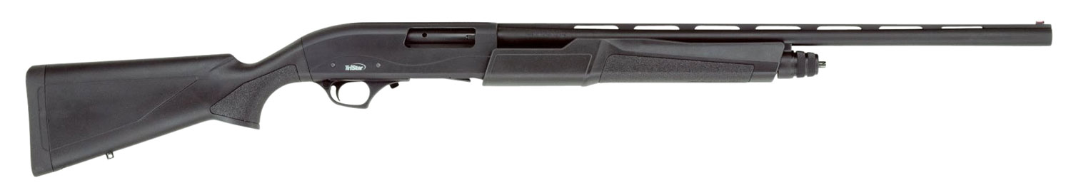 TriStar 23156 Cobra III Compact 20 Gauge Pump 3″ 5+1 24″ Black Vent Rib Barrel, Black Steel Receiver, Fixed Black Synthetic Stock, Right Hand