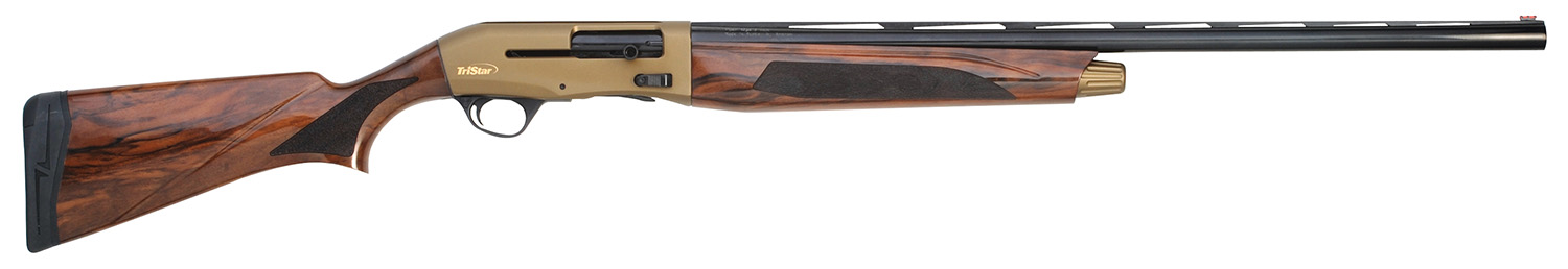 TriStar 24266 Viper G2 Pro Full Size 16 Gauge Semi-Auto 2.75″ 5+1 28″ Black Vent Rib Barrel, Bronze Cerakote Steel Receiver,Fixed Turkish Walnut  Stock, Beretta/Benelli Mobil Chokes, Right Hand