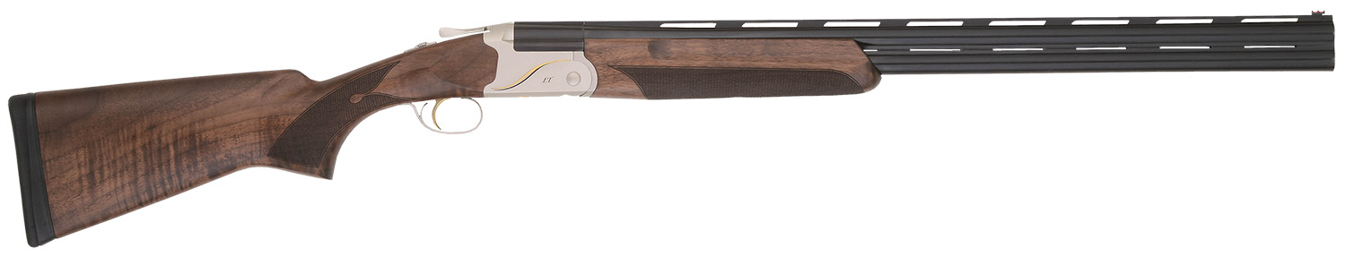 TriStar 33142 Trinity II LT Full Size 16 Gauge Break Open 2.75″ 2rd 28″ Black Over/Under Vent Rib Barrel, Engraved Silver Aluminum Receiver, Fixed Turkish Walnut Stock, Right Hand