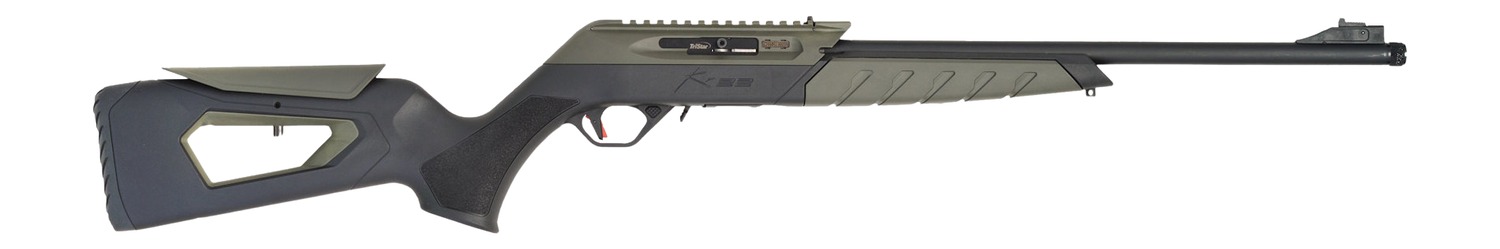 TriStar 60003 KR22 22 LR 10+1 18.60″ Black Barrel, Picatinny Rail Receiver, Black/OD Green Skeletonized w/Adj Comb Polymer Stock