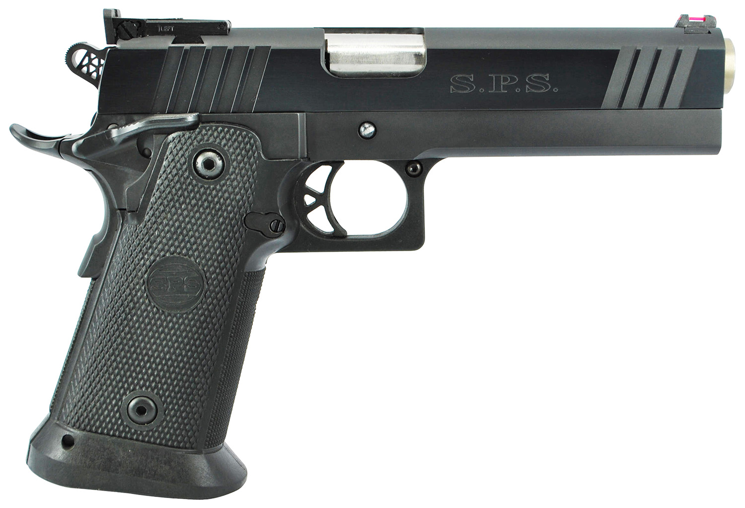 TriStar 85675 SPS Pantera 1911 Full Size Frame 9mm Luger 18+1 5″ Stainless Steel Barrel, Black Chrome Serrated Steel Slide, Black Steel Frame w/Beavertail, Black Polymer Grip, Right Hand