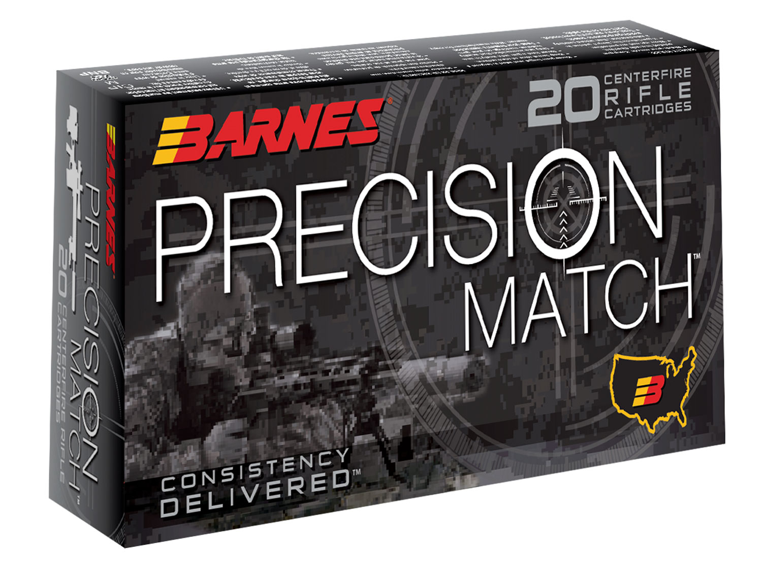 Barnes Bullets 30846 Precision Match 5.56x45mmNATO 69gr Open Tip Match Boat Tail 20 Per Box/10 Case