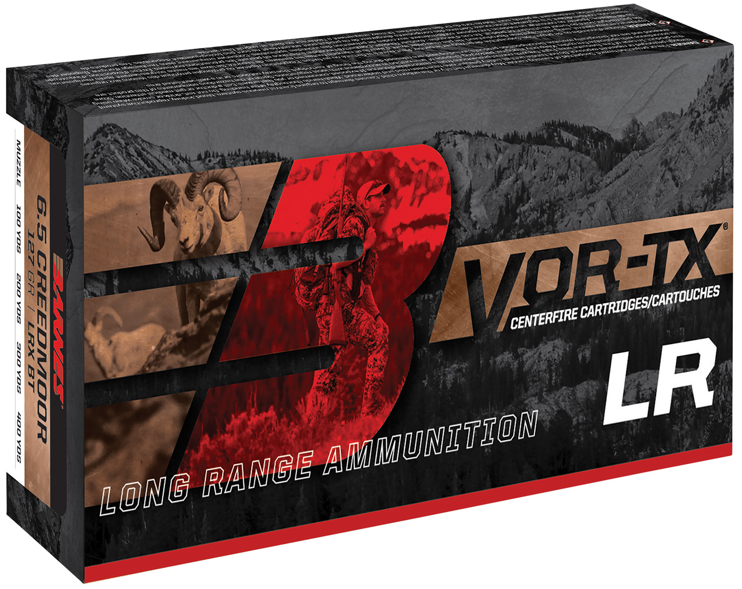 Barnes Bullets 28986 VOR-TX Long Range 6.5Creedmoor 127gr LRX Boat Tail 20 Per Box/10 Case