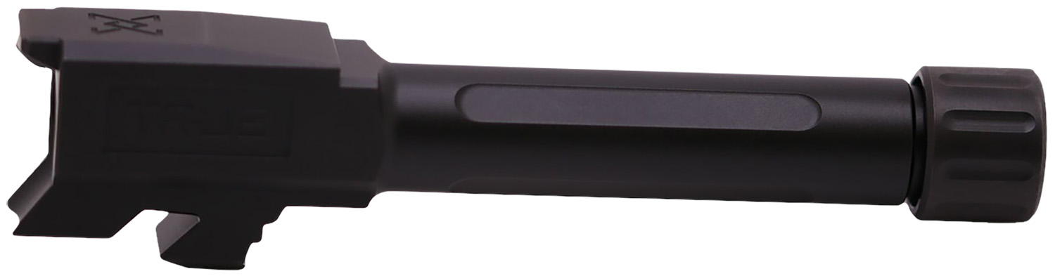 True Precision Inc TPG43BXTBL Glock 9mm Luger 3.90″ Threaded Black Nitride Stainless Steel, Fits Glock 43/43X