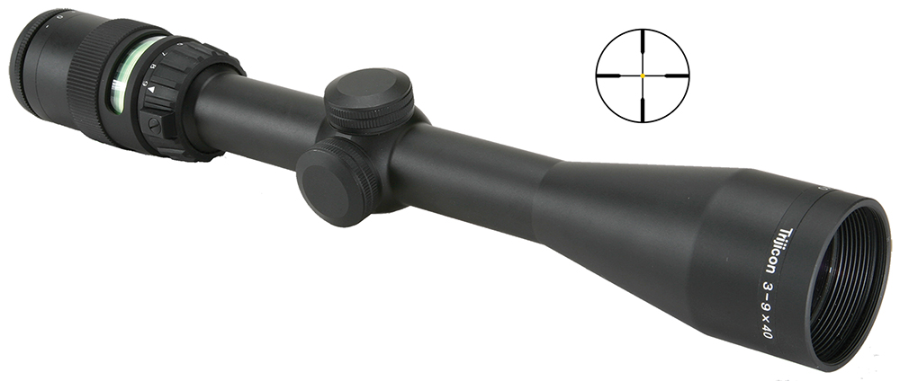Trijicon 200002 AccuPoint Black Hardcoat Anodized 3-9x 40mm 1″ Tube Illuminated Duplex Crosshair w/Green Dot Reticle