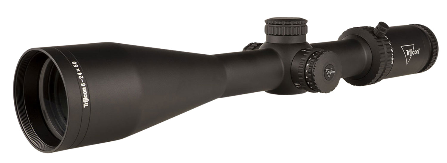 Trijicon 3000005 Tenmile  Matte Black 6-24x50mm 30mm Tube LED Illuminated MRAD Ranging w/Red Dot Reticle Second Focal Plane