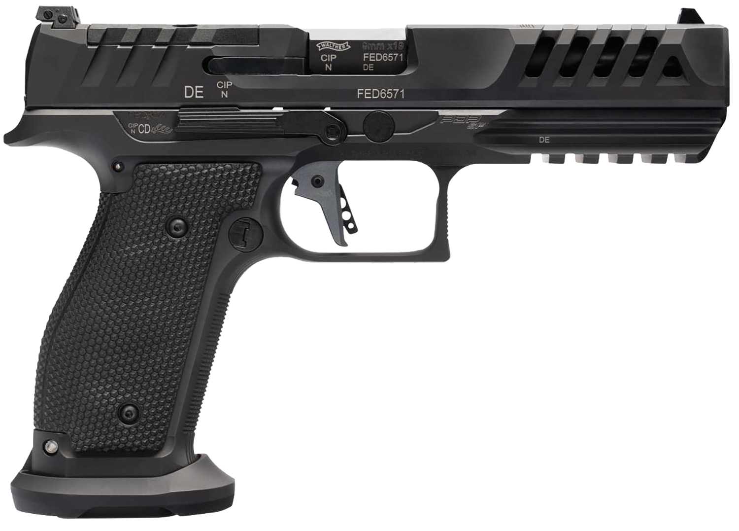 Walther Arms 2880024 PDP Match SF Full Size Frame 9mm Luger 10+1