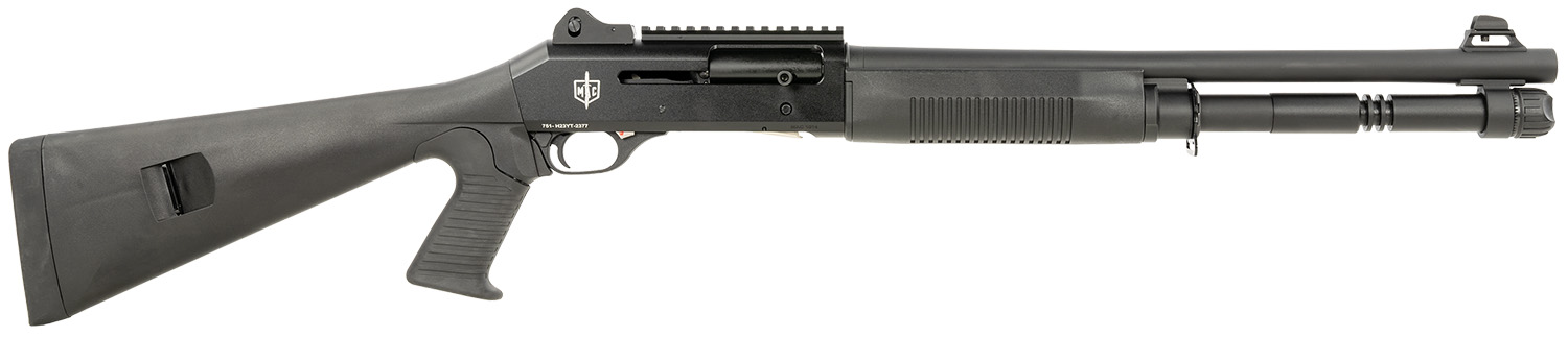 MAC 21000120 1014 12 Gauge 3″ 5+1 18.50″, Black, Synthetic Furniture, Fixed Pistol Grip Stock, Ghost Ring Sight, Optics Mount, 3 Chokes
