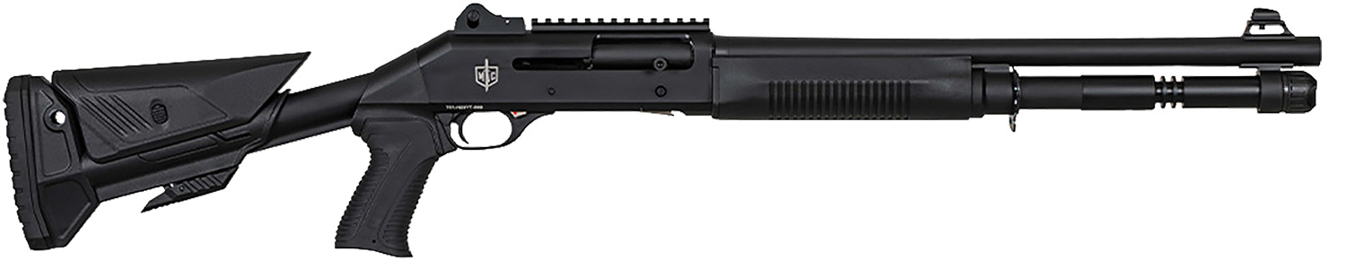 MAC 21000154 1014 Breacher 12 Gauge Semi-Auto 3″ 5+1 18.50″ Black Anodized Steel Barrel, Black Anodized Picatinny Rail Receiver, Black Pinned Fixed Synthetic Stock, Black Polymer Grip