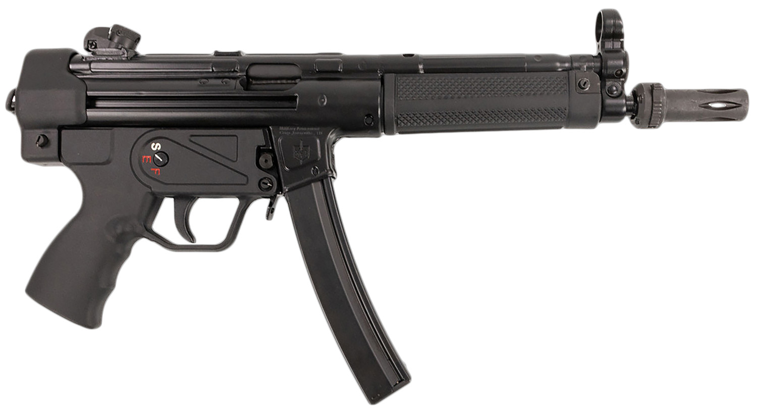 MAC 12750004 5 9mm Luger 30+1 8.90″ Black Phosphate Steel Threaded Barrel, Black Phosphate Optics Ready Receiver/Frame, Black Grip, Ambidextrous