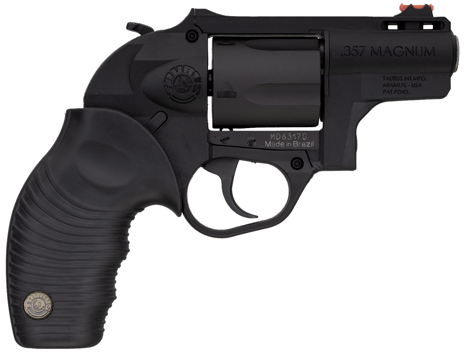 Taurus 2605021PLY 605 Poly Protector 38 Special +P or 357 Mag 5 Shot 2″ Black Finish Barrel, Matte Black Oxide Finish Cylinder, Black Finish Polymer Frame & Black Ridged Rubber Grip