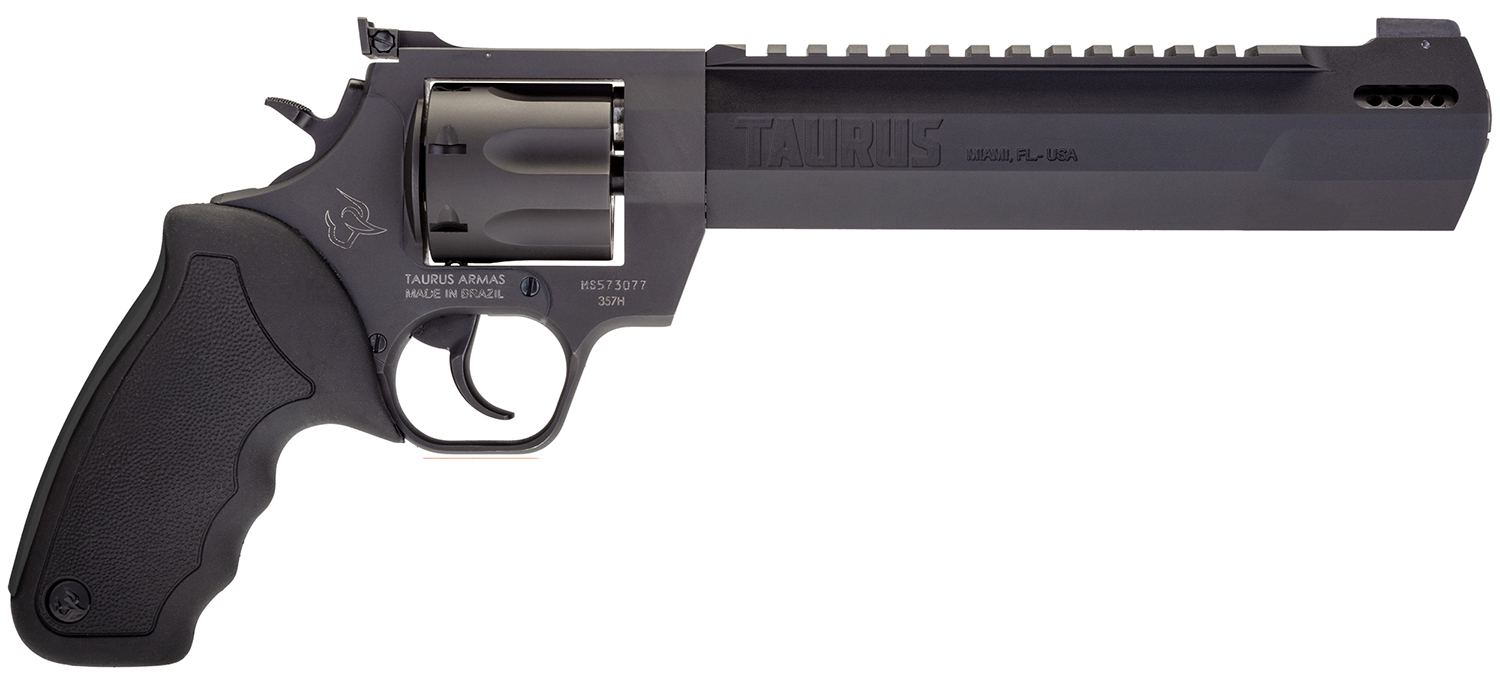 Taurus 2357081RH Raging Hunter 357 Mag 7rd 8.37″ Matte Black Oxide Steel Black Rubber with Integrated Red Cushion Insert Grip