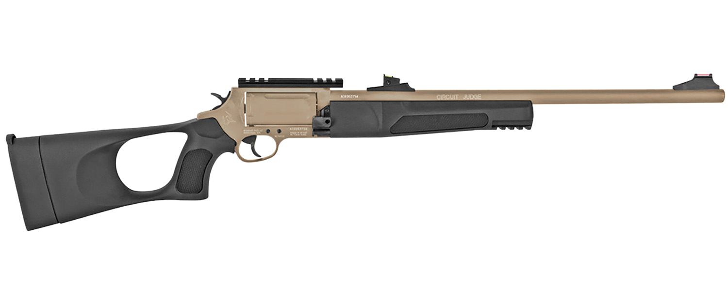 Rossi SCJT4510D Circuit Judge 45 Colt (LC) Caliber with 5rd Capacity, 18.50″ Barrel, Sand Cerakote Metal Finish & Black Synthetic Stock Right Hand (Full Size)