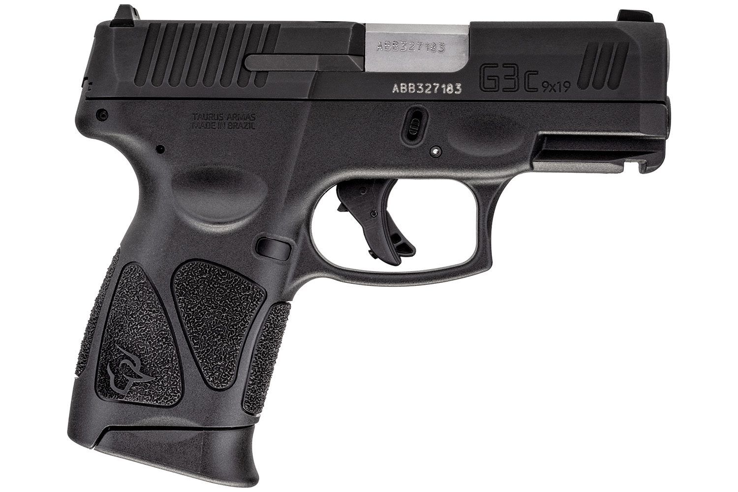 Taurus 1G3C9312X12 G3C  Compact Frame 9mm Luger 12+1 3.26″ Matte Stainless Steel Barrel, Matte Black Tenifer Serrated Steel Slide, Black Polymer Frame w/Picatinny Rail, Black Polymer Grip, Right Hand