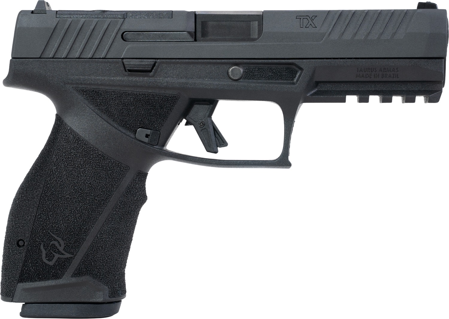 Taurus TX 9 Full Size 9mm Luger 17+1 4.50″ Black Barrel, Black Nitride Alloy Steel Optic Ready/Serrated Slide, Black Stainless Steel Frame w/Picatinny Rail, Interchangeable Backstrap Grip
