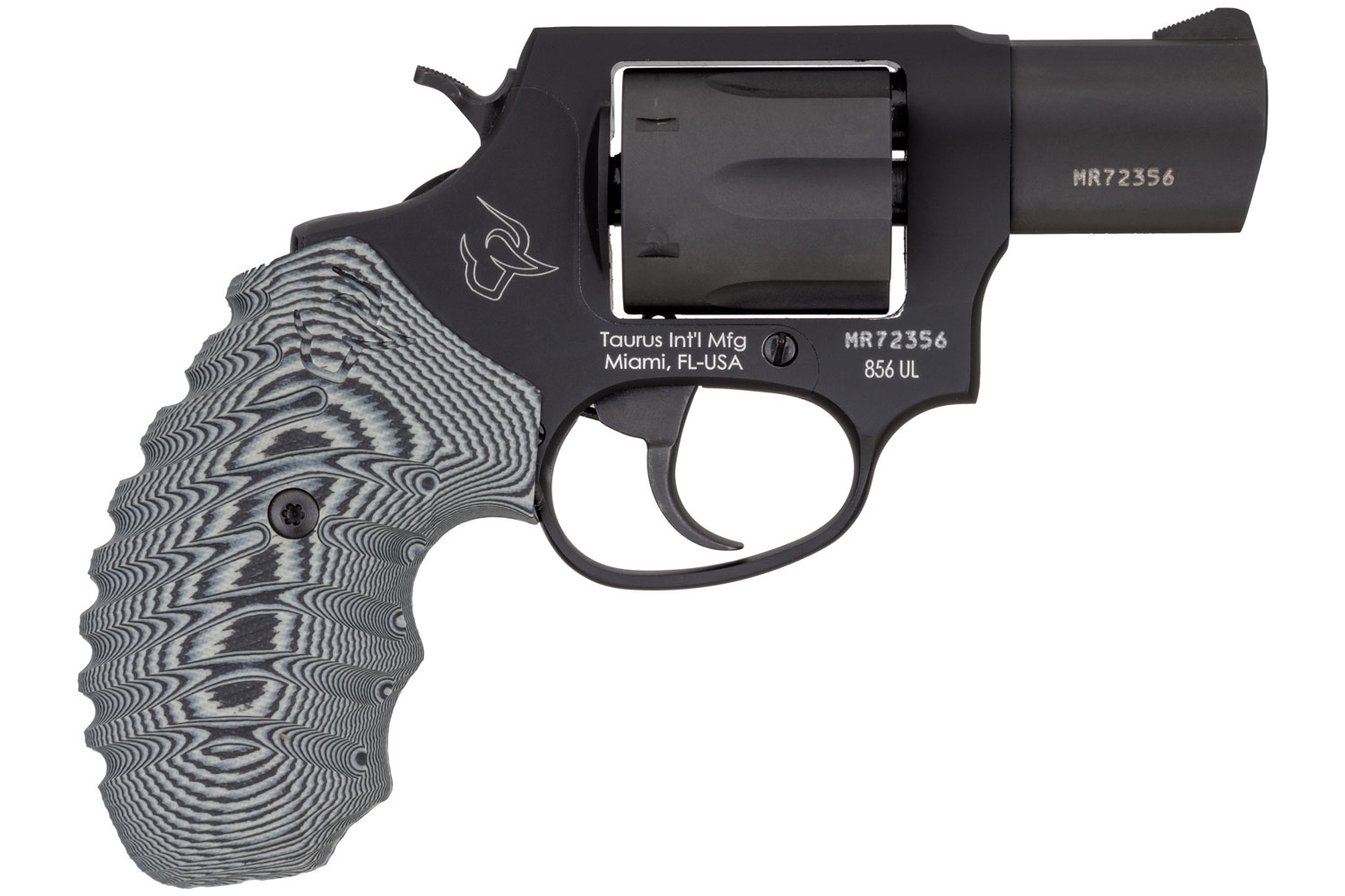 Taurus 2856021ULVZ13 856 Ultra-Lite 38 Special +P Caliber with 2″ Matte Black Finish Barrel, 6rd Capacity Matte Black Finish Cylinder, Matte Black Anodized Finish Aluminum Frame & Gray VZ Cyclone Grip