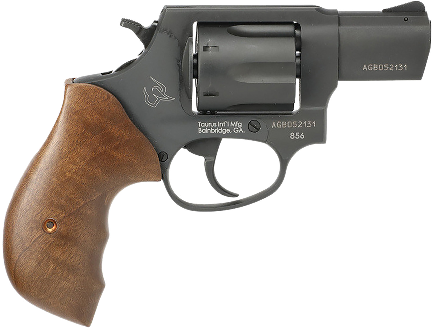 Taurus 2-85621TW 856 *CA Compliant Small 38 Special 6 Shot 2″ Matte Black Carbon Steel Barrel, Cylinder & Frame, Black Grip, Transfer Bar Safety, Exposed Hammer