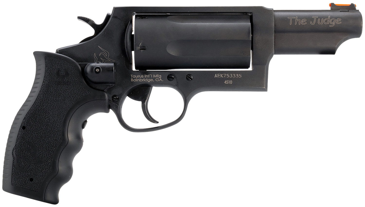 Taurus 2-441031MAGVL Judge w/Laser Compact 45 Colt (Long Colt) 410 Bore 3″ Chamber 5rd 3″ Matte Black Alloy Steel Barrel, Cylinder & Frame, Viridian Laser, Transfer Bar Safety