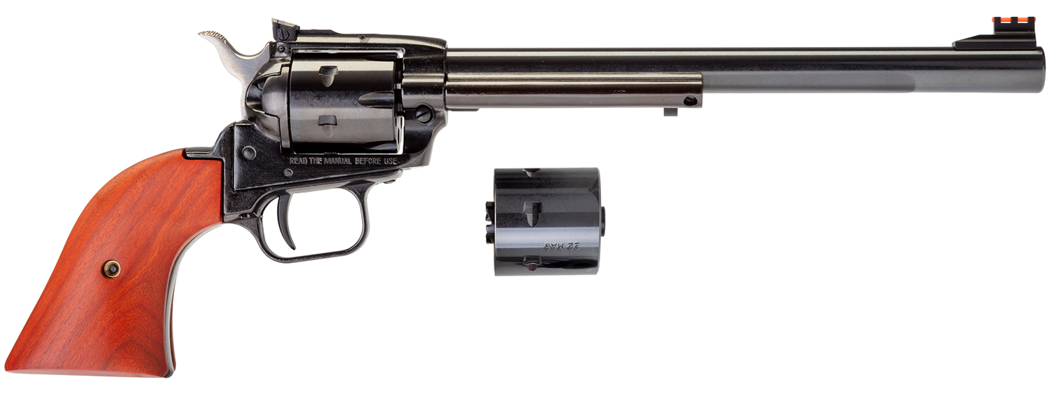 Heritage Mfg RR22MB9AS Rough Rider 22 LR/22 WMR 6 Shot, 9″ Black Steel Barrel, Black Zinc Alloy Frame, Black Cylinder Cocobolo Grip, Hammer/Thumb Safety, Exposed Hammer