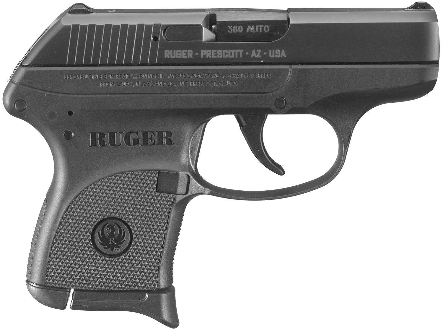 Ruger 3701 LCP Standard Frame 380 ACP 6+1 2.75″ Black Steel Barrel, Black Oxide Serrated Alloy Steel Slide, Black Polymer Frame, Black Polymer Grip, Right Hand