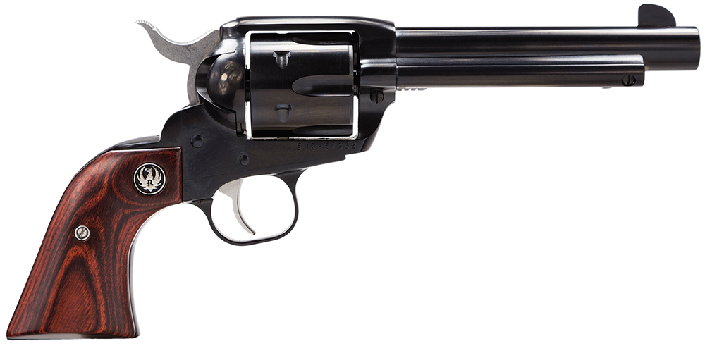 Ruger 5101 Vaquero  Medium Frame 45 Colt (Long Colt) 6rd 5.50″ Blued Steel Barrel, Cylinder & Frame, Hardwood Grip, Transfer Bar Safety, Exposed Hammer